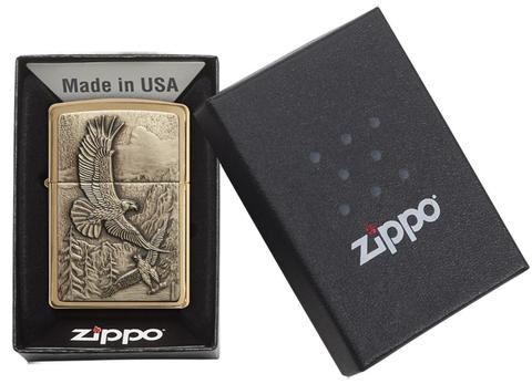 Defenders of Freedom Emblem Street Chrome Zippo Lighter - ID