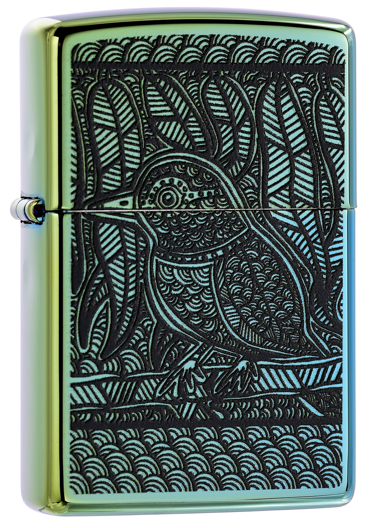 Zippo Lindsay Kivi Shadow Wolf Street Chrome Windproof
