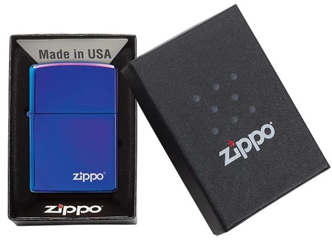29899ZL High Polish Indigo Zippo Logo