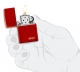 49475ZL Classic Metallic Red Zippo Logo