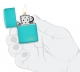 49454ZL Classic Flat Turquoise Zippo Logo