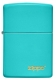 49454ZL Classic Flat Turquoise Zippo Logo