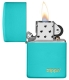 49454ZL Classic Flat Turquoise Zippo Logo